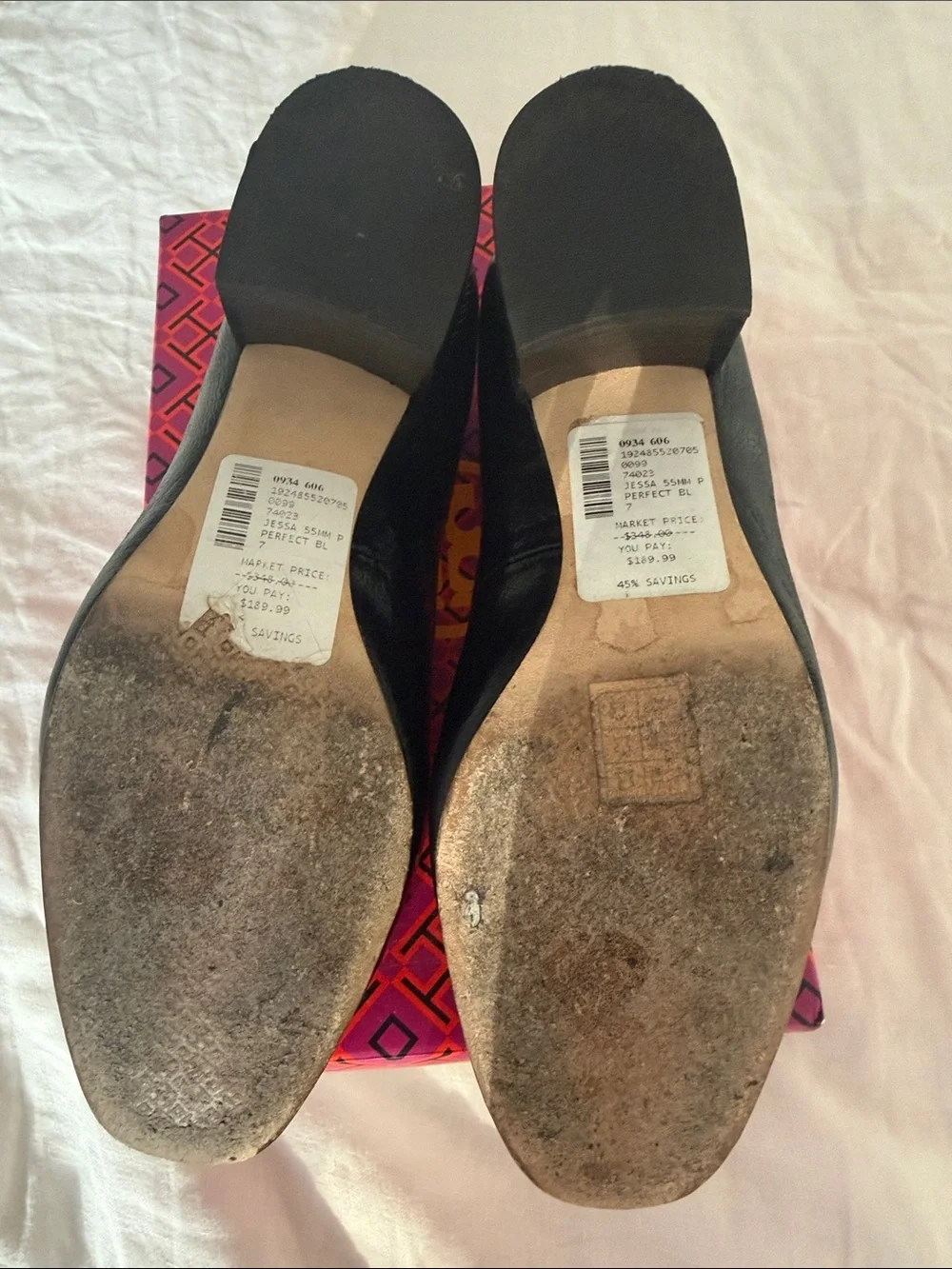 Tory Burch Claire 50mm Leather Pump. Calf leather with gold detail